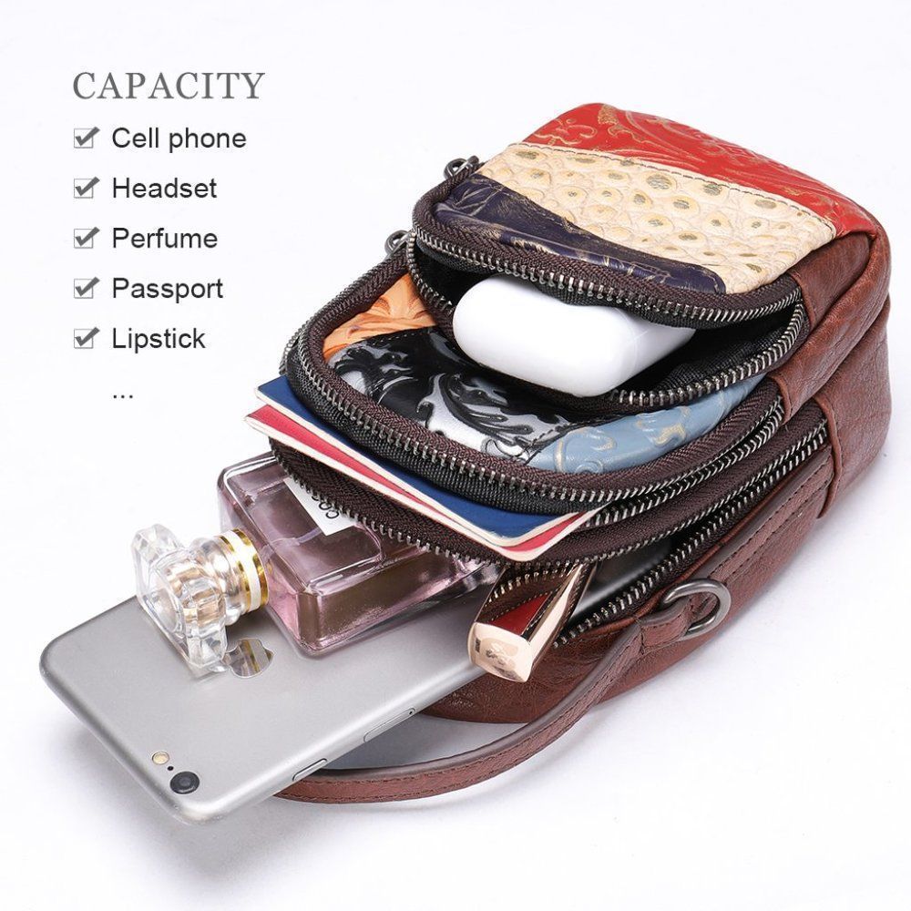 Leather Cross Body Patchwork Bag - Picture 12 of 13